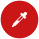 Small circle icon with color drip inside Small circle icon with color drip inside