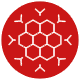 Small circle icon with honeycomb grid inside Small circle icon with honeycomb grid inside