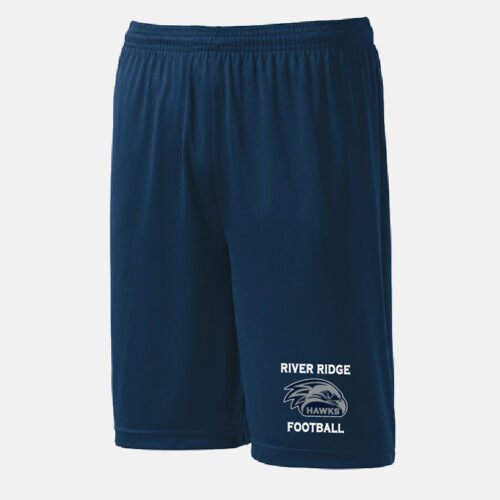 River Ridge High School Football Shorts | View: Front | Color: Navy