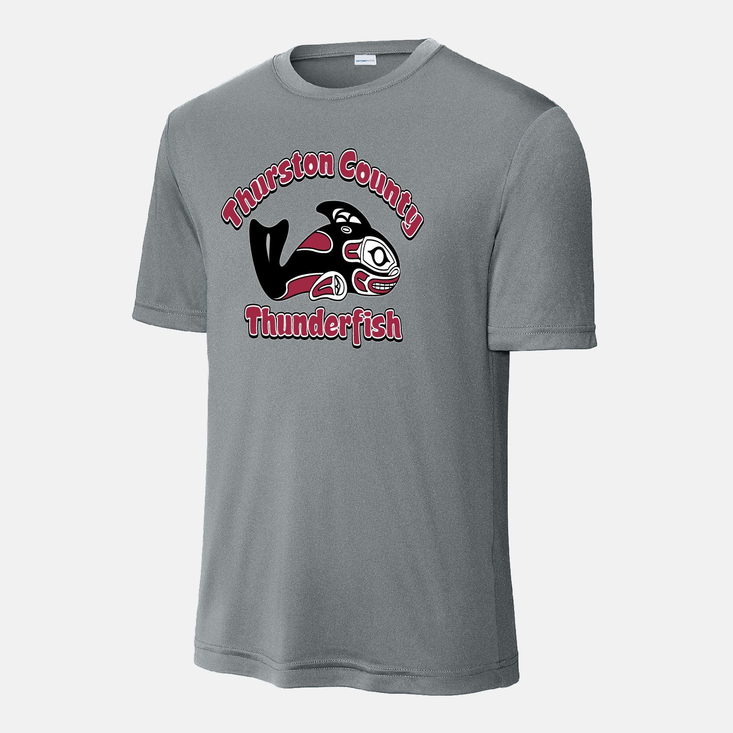 Thurston County Thunderfish Dri-Fit Shirt | View: Front | Color: Gray Concrete