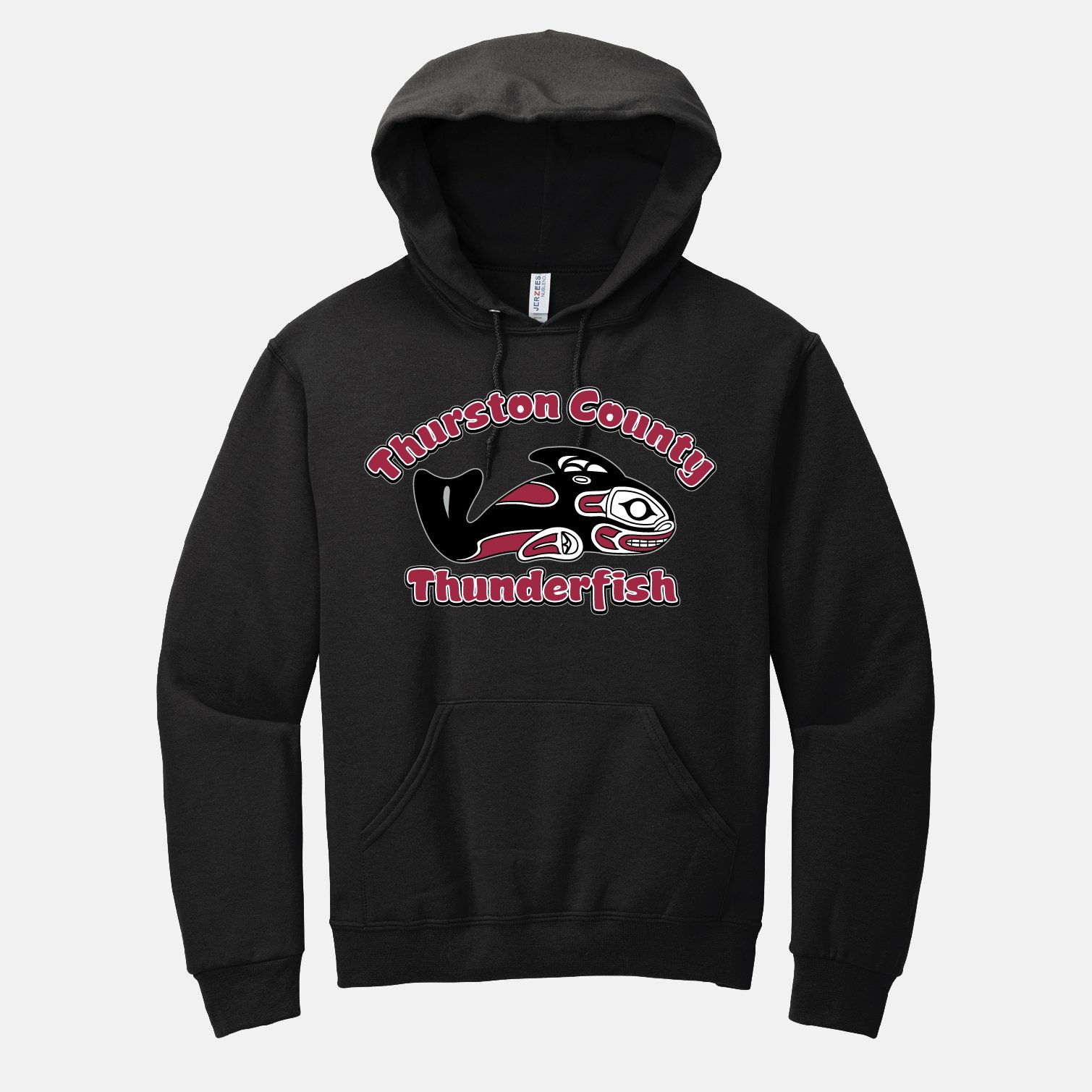 Thurston County Thunderfish Hoodie | View: Front | Color: Black