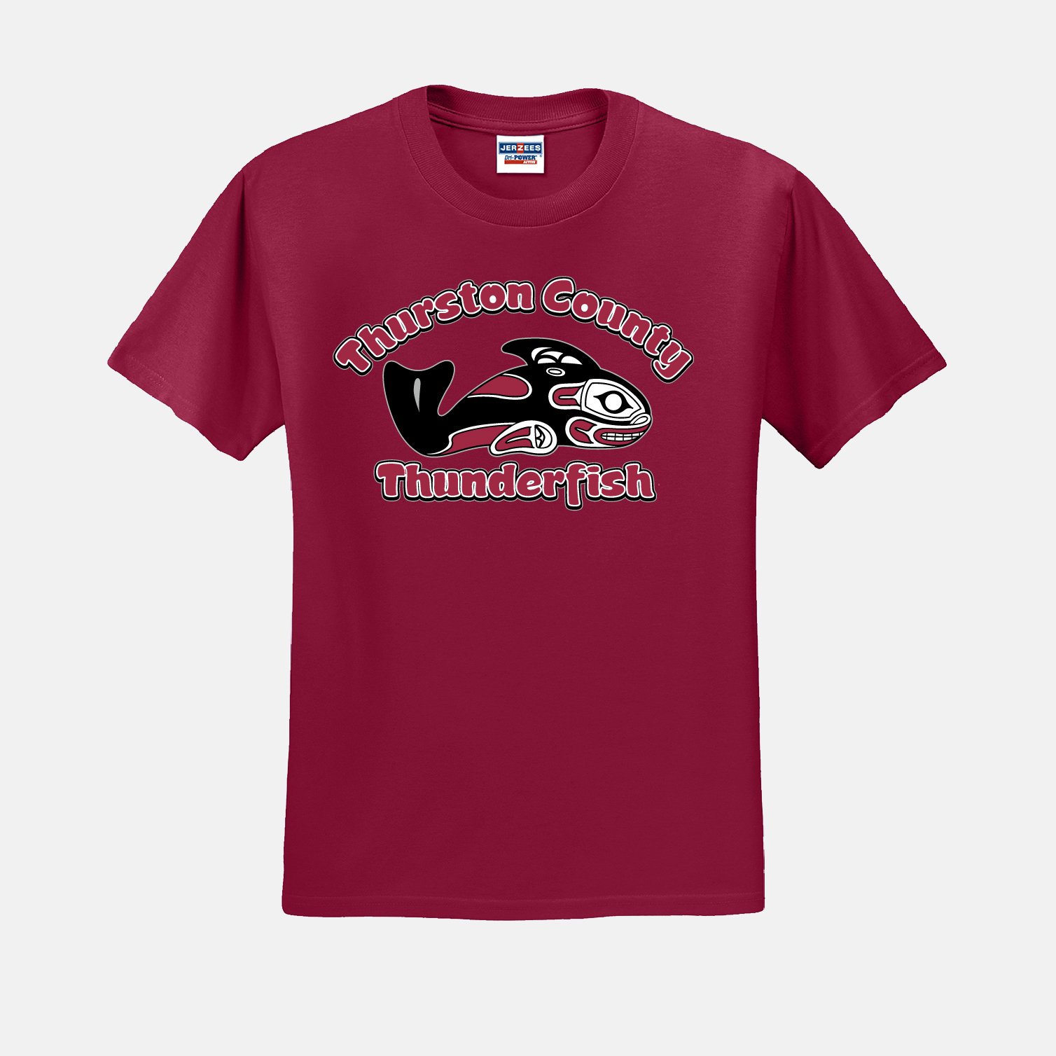 Thurston County Thunderfish Shirt | View: Front | Color: Cardinal