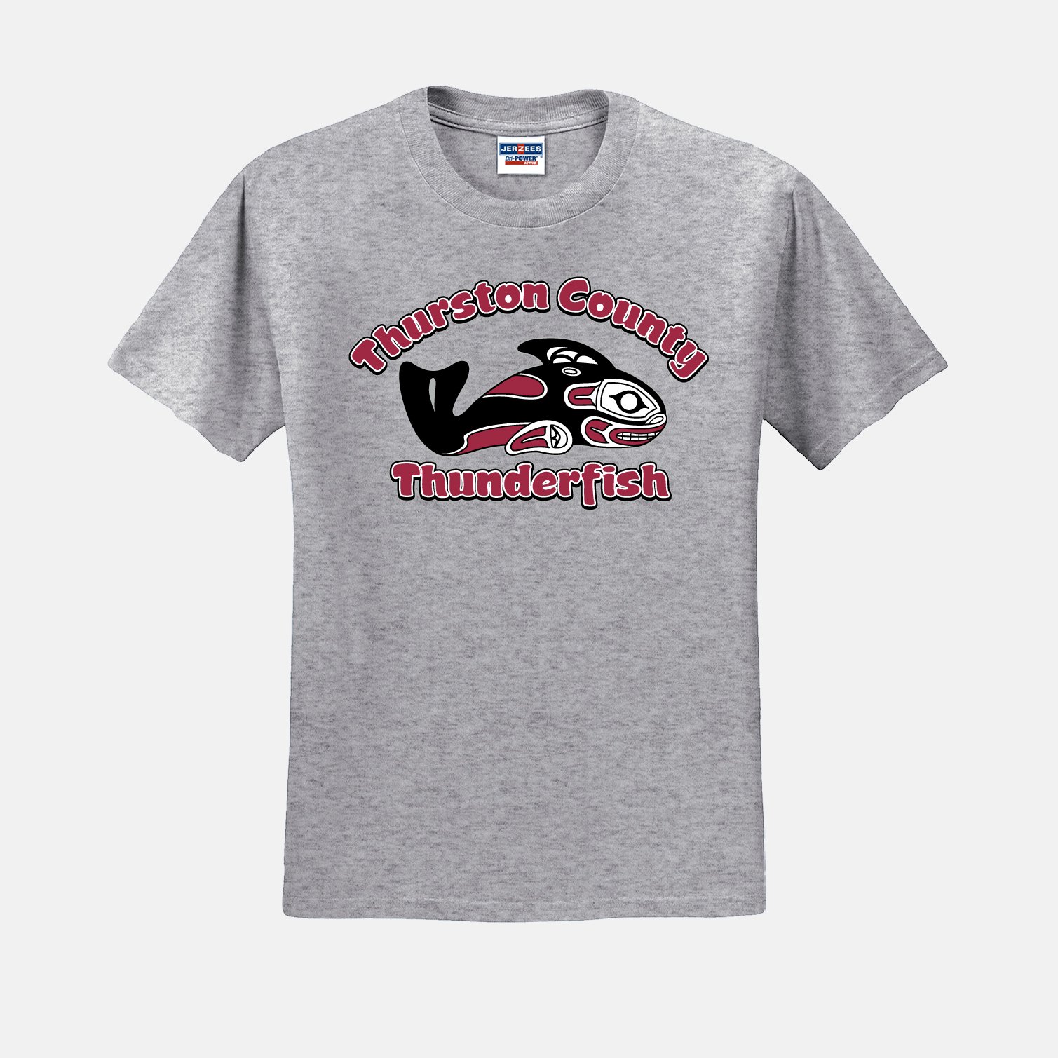 Thurston County Thunderfish Shirt | View: Front | Color: Heather Gray