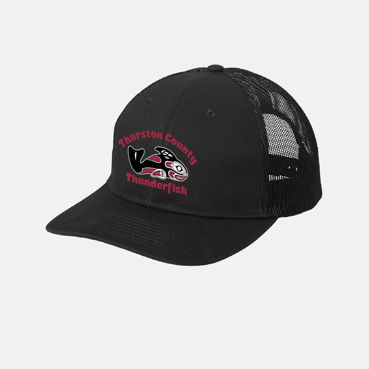 Thurston County Thunderfish Snapback Hat | View: Front | Color: Black