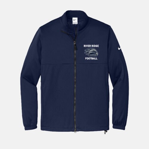 River Ridge High School Football Nike Full Zip Jacket | View: Front | Color: Navy