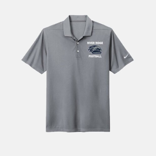River Ridge High School Football Dri-Fit Polo | View: Front | Color: Gray