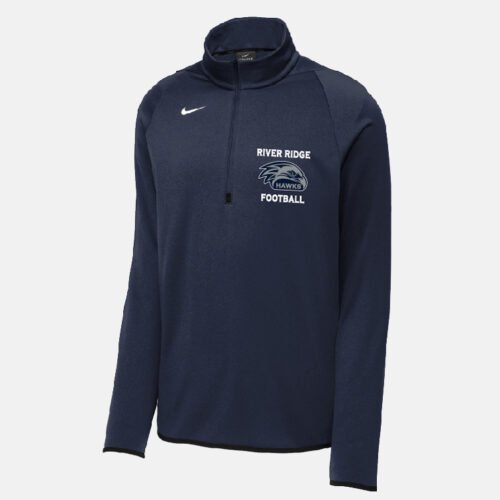 River Ridge High School Football Nike Quarter Zip | View: Front | Color: Navy