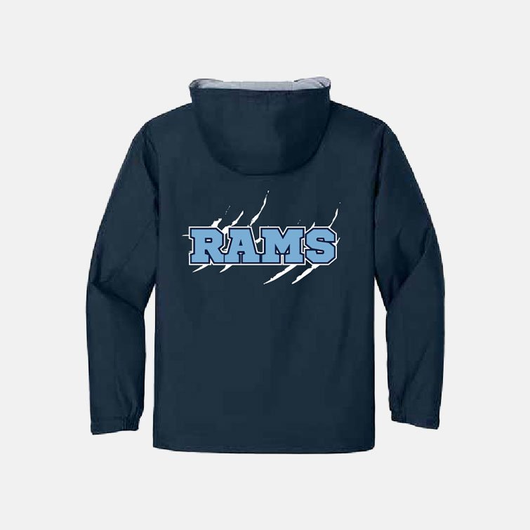 Rogers High School Cheer Jacket | View: Back | Color: Navy