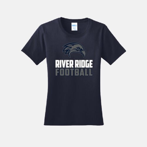 River Ridge High School Football Women's Shirt | View: Front | Color: Navy