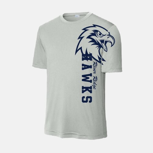 River Ridge Hawks Sleeve Dri-Fit Shirt | View: Front | Color: Silver