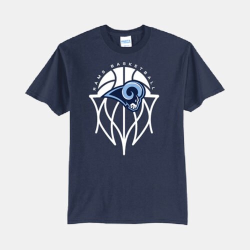 Rams Basketball Shirt | View: Front | Color: Navy