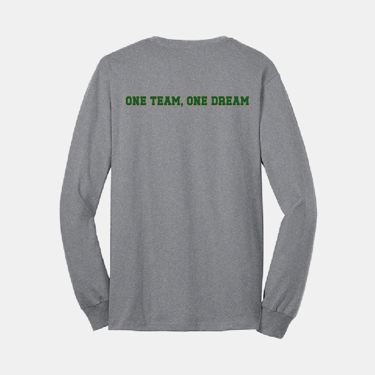 Timberline Unified Sports Long Sleeve Shirt | View: Back | Color: Heather Gray