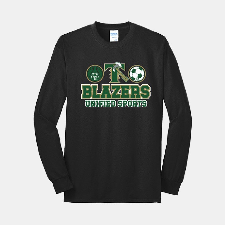 Timberline Unified Sports Long Sleeve Shirt | View: Front | Color: Black