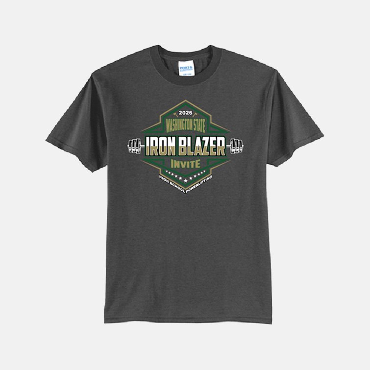 Iron Blazer Invite 2026 Shirt | View: Front | Color: Charcoal