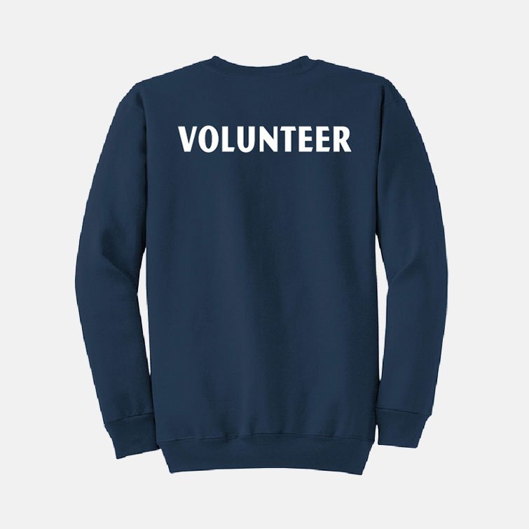 3rd String Volunteer Crewneck Sweatshirt | View: Back | Color: Navy