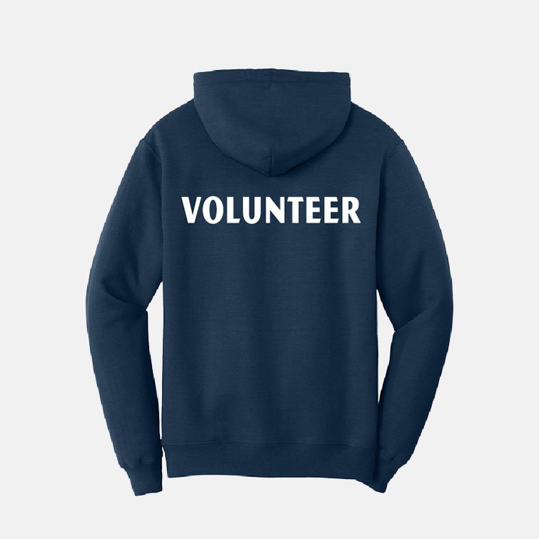 3rd String Volunteer Hoodie | View: Back | Color: Navy