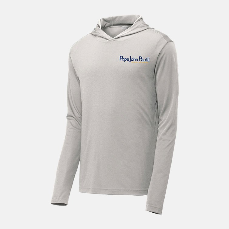 Pope John Paul II High School Hooded Pullover | View: Front | Color: Silver
