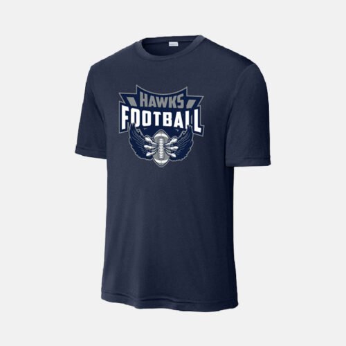 TCYFL Hawks Football Claws Dri-Fit Shirt | View: Front | Color: Navy