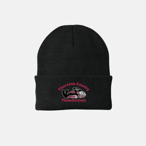 Thurston County Thunderfish Beanie | View: Front | Color: Black