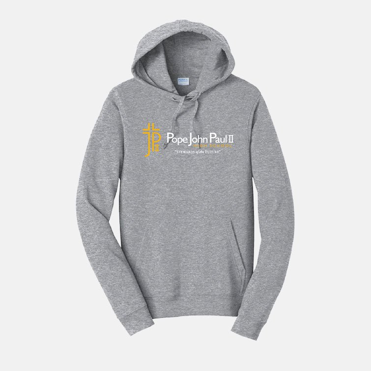 Pope John Paul II High School Hoodie | View: Front | Color: Heather Grey