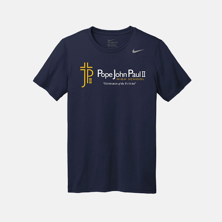 Pope John Paul II High School Nike Legend Shirt | View: Front | Color: Navy