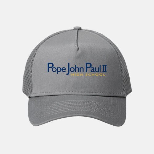 Pope John Paul II High School Snapback Hat | View: Front | Color: Grey