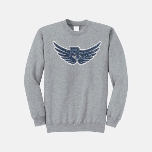 TCYFL Hawks Sparkle Wings Crewneck Sweatshirt | View: Front | Color: Heather Grey