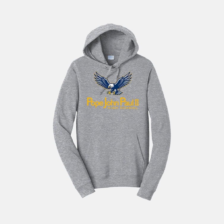 Pope John Paul II High School Hoodie | View: Front | Color: Heather Grey