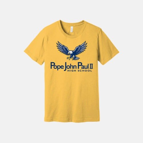 Pope John Paul II High School Shirt | View: Front | Color: Yellow