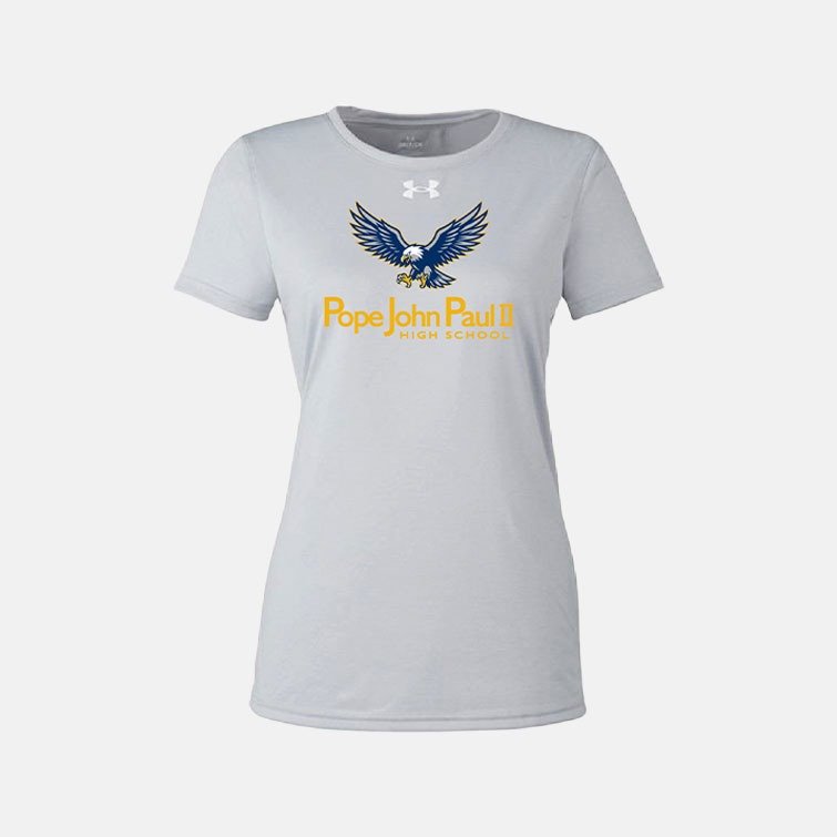 Pope John Paul II High School UA Tech Shirt | View: Front | Color: Silver