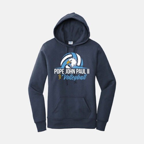Pope John Paul II High School Volleyball Women's Hoodie | View: Front | Color: Navy