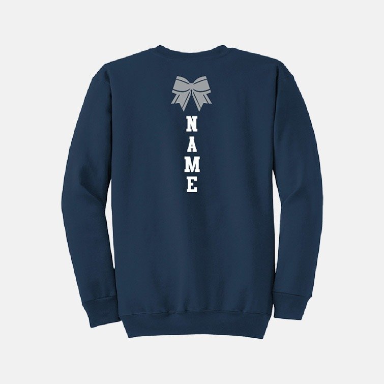 TCYFL Hawks Cheer Mom Sparkle Crewneck Sweatshirt | View: Back | Color: Navy
