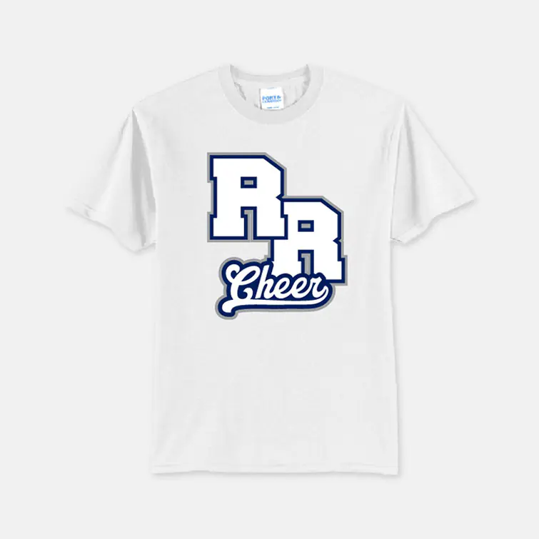 TCYFL Hawks Cheer RR Shirt | View: Front | Color: White