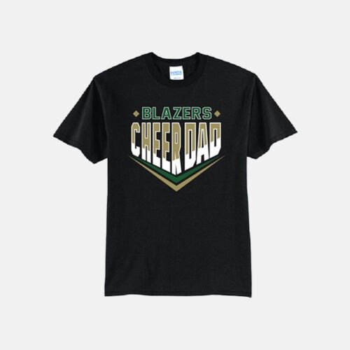 Timberline High School Cheer Dad Shirt | View: Front | Color: Black