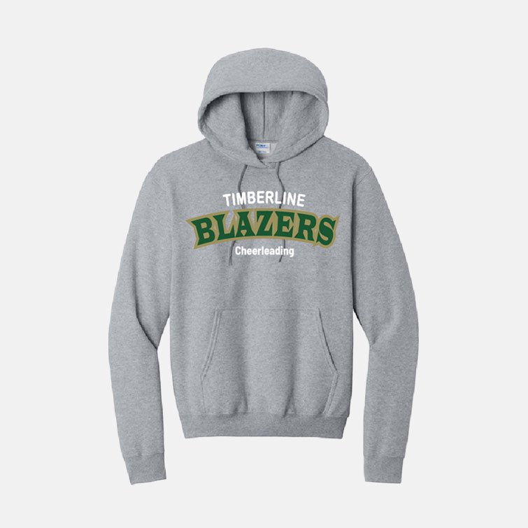 Timberline High School Cheer Hoodie | View: Front | Color: Heather Grey
