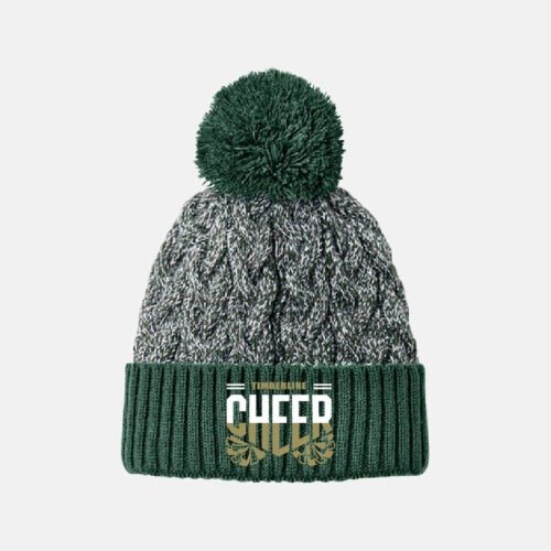 Timberline High School Cheer Pom Beanie | View: Front | Color: Forest Green