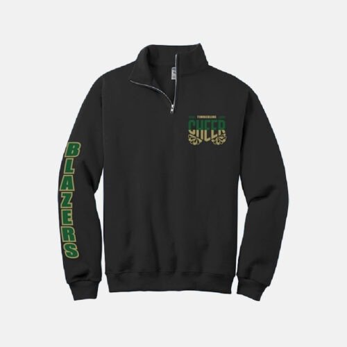 Timberline High School Cheer 1/4 Zip | View: Front | Color: Black