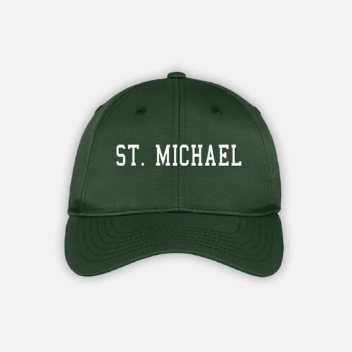 St. Michael Parish School Dry Zone Hat | View: Front | Color: Forest Green